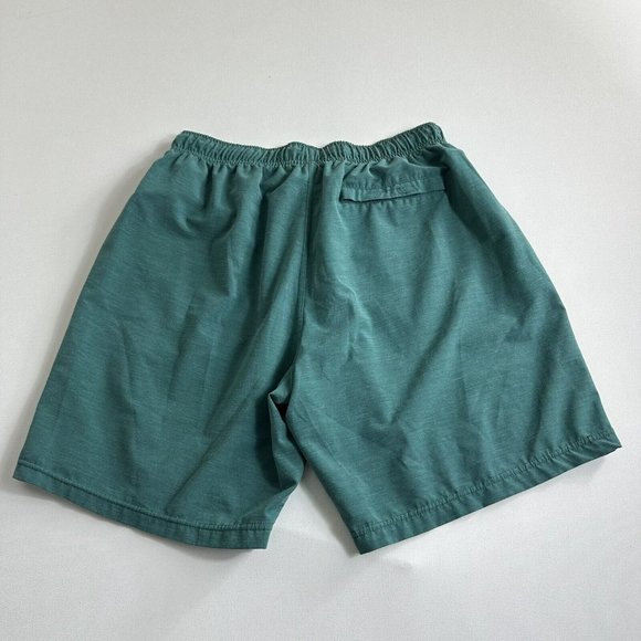 PrAna Men’s Bowie Swim Trunks Organic Cotton Blend UPF 50+ Size Small XL Green - Picture 3 of 8